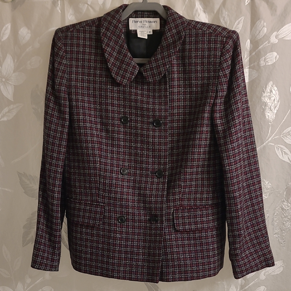 Plaid Double-Breasted Jacket